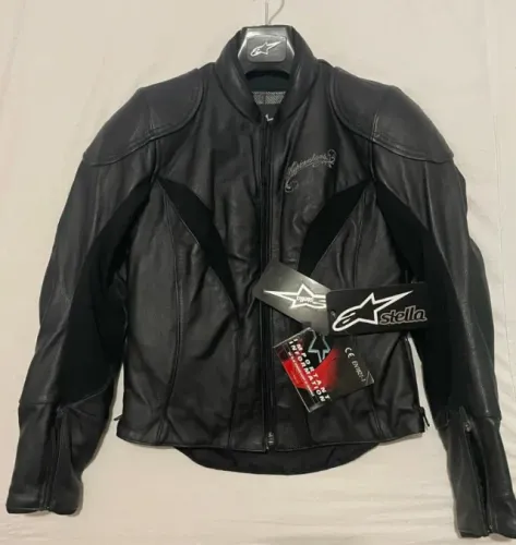 JAQUETA DE COURO FEMININA ALPINESTARS NOVA TAMANHO 42 (BRA) 8 (EUA) FRETE GRÁTIS