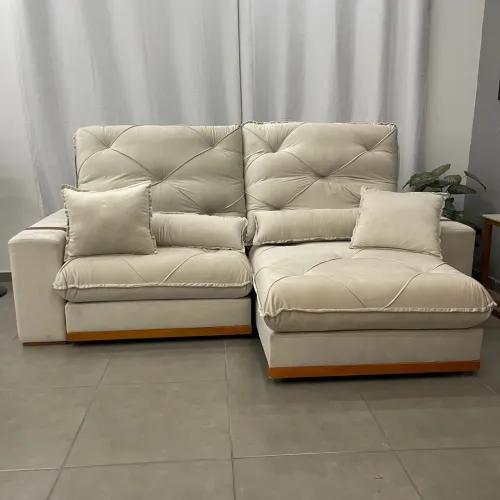 Sofá Retrátil e Reclinável Isa 2,50m Molas Ensacadas p65