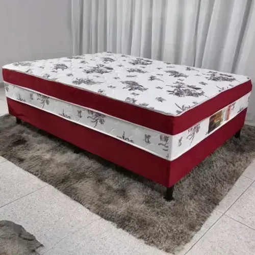 cama box casal suede entrega rapida