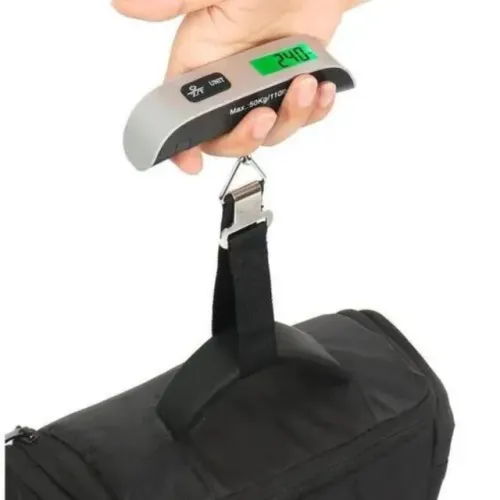 Balança para Mala Bagagem - Balança Digital Portátil para Viagem Aeroporto até 50 Kg
