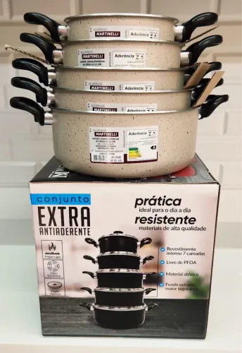 Jogos de panela Martinelli 5 peças antiaderente