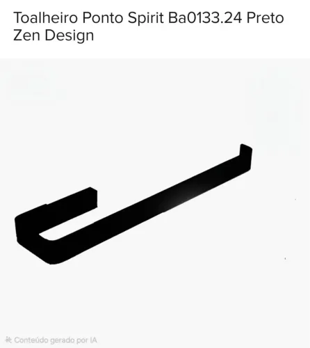 Kit Toalheiro e Papeleira Ponto Spirit Zen Design - preto - ORIGINAL