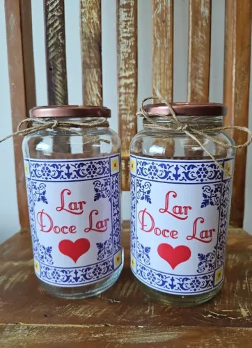 Dupla de vidros 800ml "Lar doce Lar"