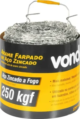Arame Farpado 250Kgf 250 metros Vonder