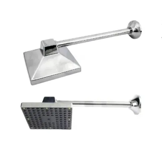 Ducha Lumar Cromada Quadrada Completa 6 Polegadas