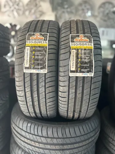 2 Pneus Remold 195/60R15 Crystone - Qualidade Garantida