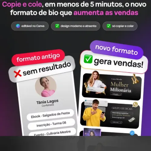 Pack novo Link na Bio