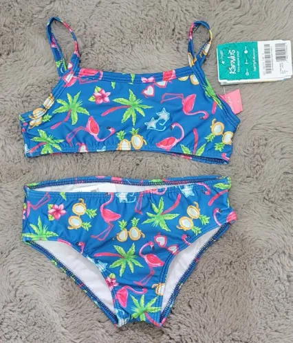 Biquíni Infantil Flamingo Novo Tamanho 8