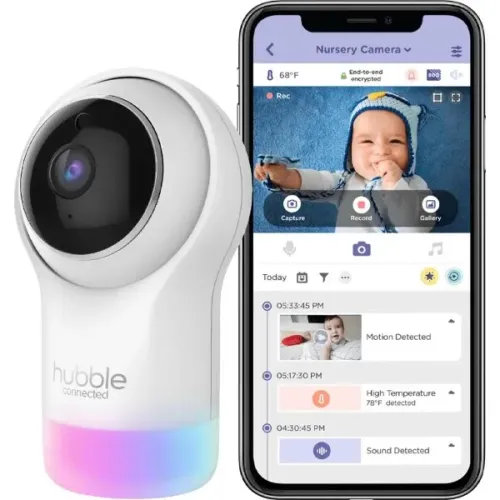 Babá Eletrônica Hubble Nursery Pal Glow WiFi Bivolt - Branco