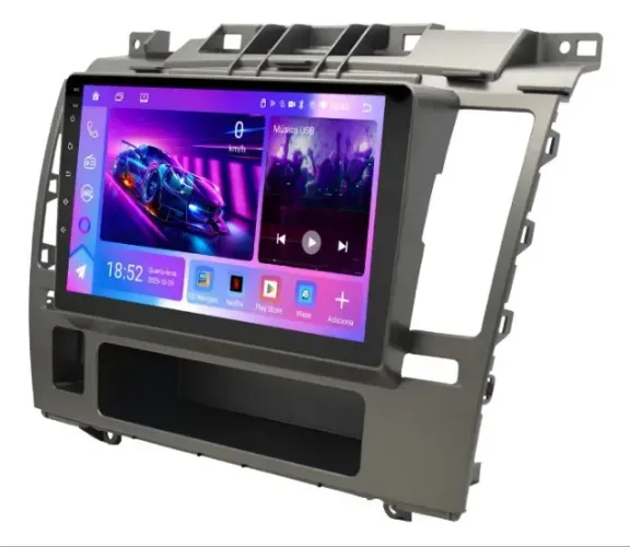 Central Multimídia Octacore 9 pol. 4Gb/64Gb 4G Carplay/A. Auto Tiida 2007 a 2013
