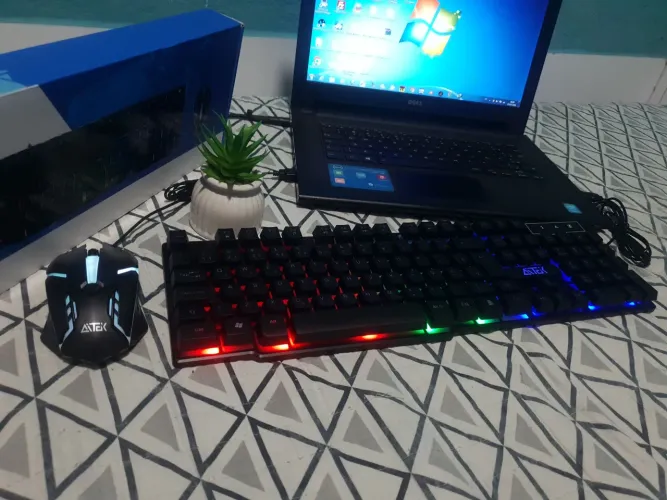 Kit Gamer Teclado e Mouse Atek com LED