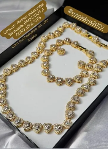 CONJUNTO RIVIERA EM DIAMANTES SWAROVSKI 