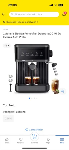 Cafeteira semi automática 