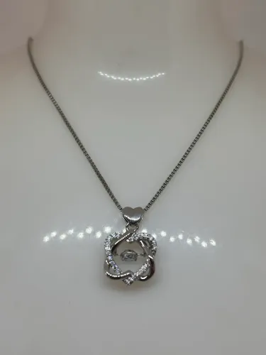 lindo colar feminino prata 925 delicado