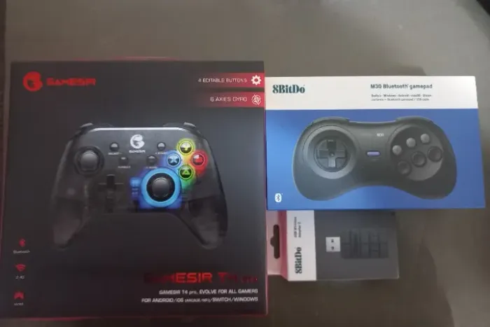 Controle para PC, Switch, Android IOS Joystick Gamesir T4 + 8bitdo M30 combo.