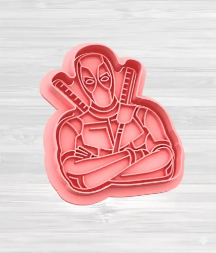 Cortador Deadpool para Biscuit Pasta Americana Confeitaria e Lembrancinhas