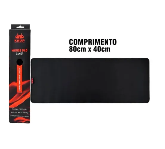 Mouse Pad Gamer 80 x 40 cm Preto Knup