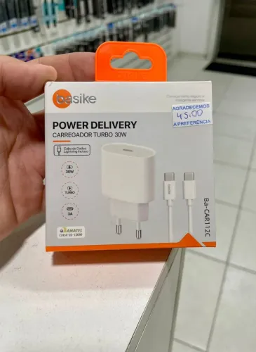 Carregador de iPhone tipo C (entrega rápida)