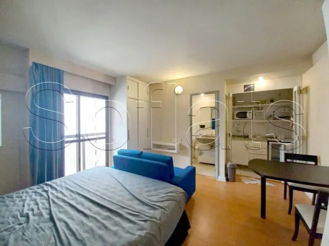 Flat no Hilton Sp Itaim com 25m², e 1 vaga para locação próximo da Av. Brigadeiro Faria Li