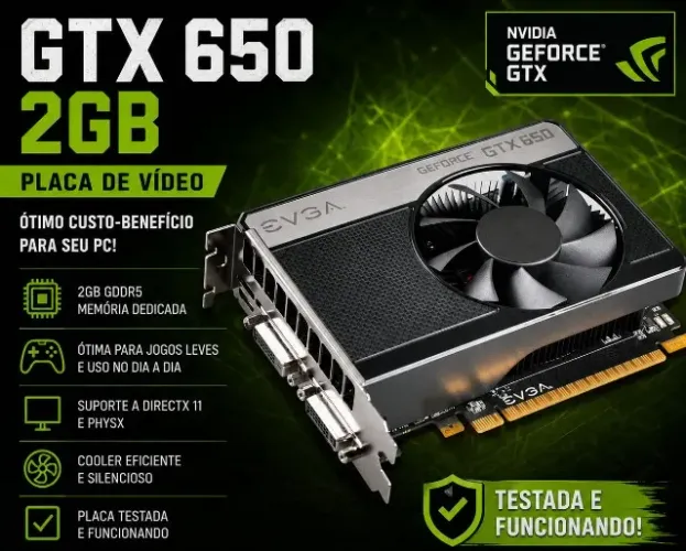 Placa de vídeo GTX 650 2g