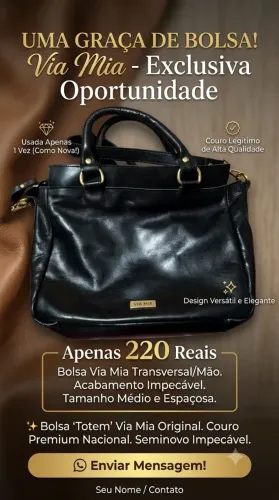 Bolsa de couro Via Mia