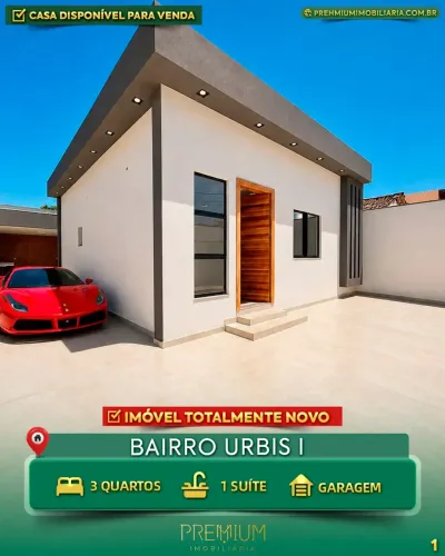 Casa com 152 metros quadrados com 3/4 em Urbis I - Vitória da Conquista - BA