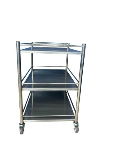 Carrinho de inox, novo, fabricamos sob medida.