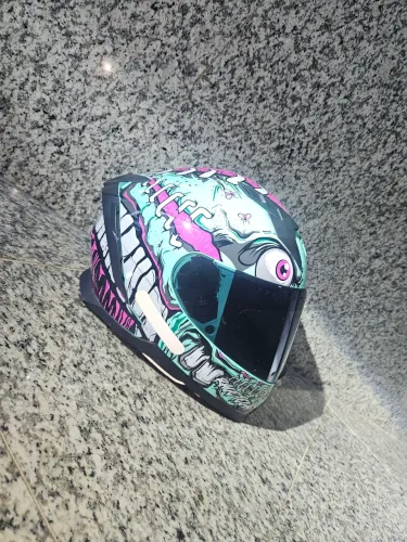 Capacete race tech volt crocante aqua 62