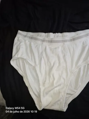 Cueca Calvin Klein Branca Com ABERTURA G