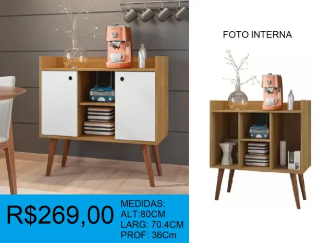 Aparador retro duas portas - temos a pronta entrega
