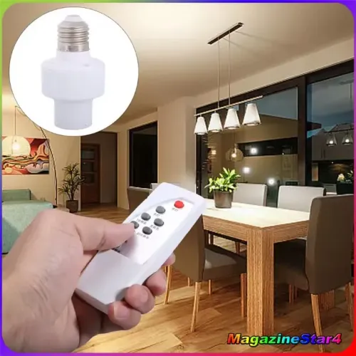 Soquete Para Lâmpada Com Controle Remoto e Timer -  Bocal Inteligente - Interruptor De Luz