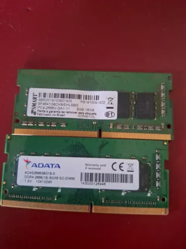 Memória 8 gigas ddr4 para note