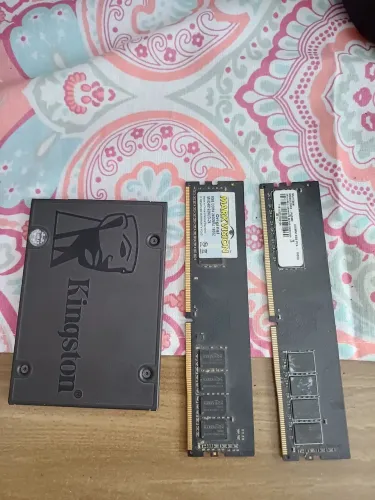 SSD 240GB Kingston + Memória DDR4 8GB + 4GB