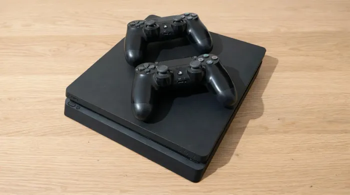 PS4 Slim 1TB + 2 Controles + 5 Jogos Físicos