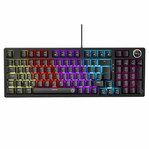 TECLADO MECÂNICO GAMER USB BRAZILPC BPC-K9071 PRETO SWITCH BLUE COM ILUMINAÇÃO LED RAINBOW