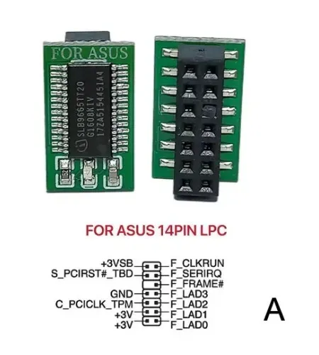 Módulo TPM 2.0 para Placa Mãe x99 Xeon Asus 14pin LPC. LEIA