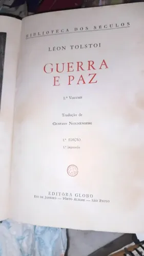 LIVRO GUERRA E PAZ - LÉON TOLSTOI 1 VOLUME TRADUÇÃO GUSTAVO NONNENBERG