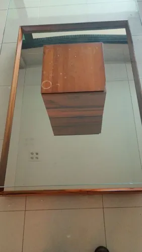 Mesa de centro vidro e espelhada