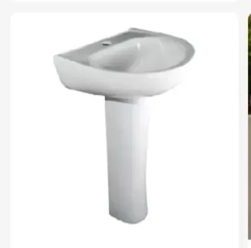 Pia de banheiro com coluna