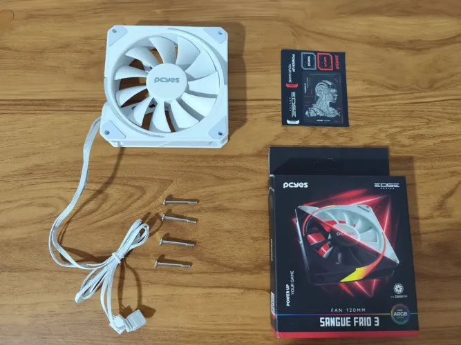 Fan Pcyes 120mm Argb 2200rpm modelo: Pcyes Sangue frio 3 White Ghost