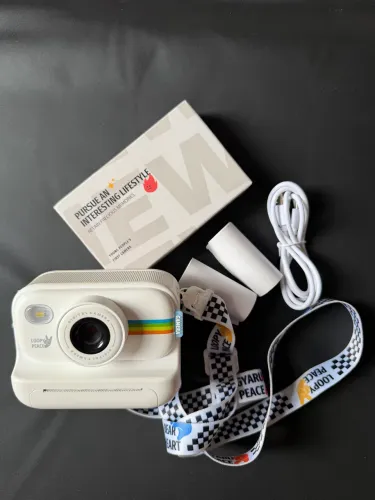 Câmera digital com impressão instantânea - completa e funcionando!