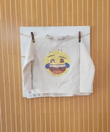 Casaco moletom infantil menina zara emoji tam 6