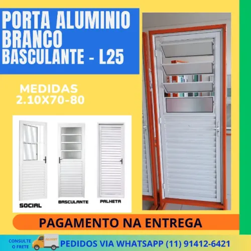 porta De aluminio modelo nm25 frete/acombinar