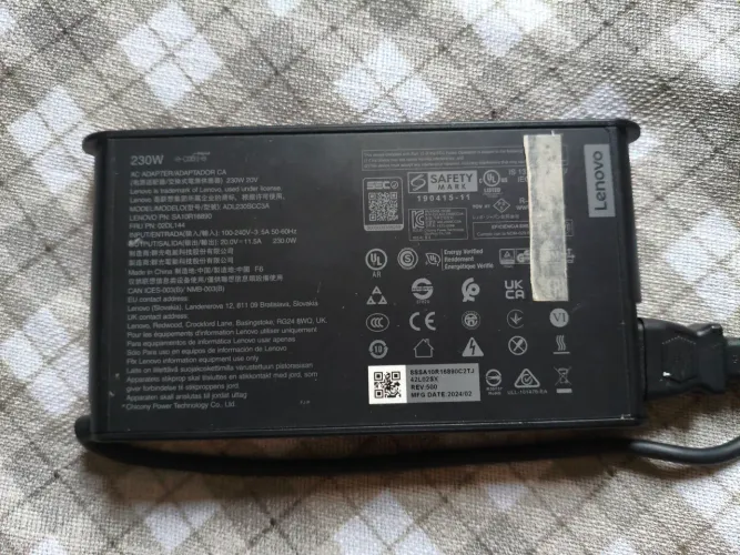 Carregador/Fonte Original Lenovo 230W Gamer