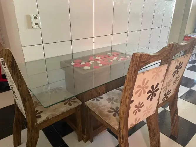 Mesa de jantar vidro