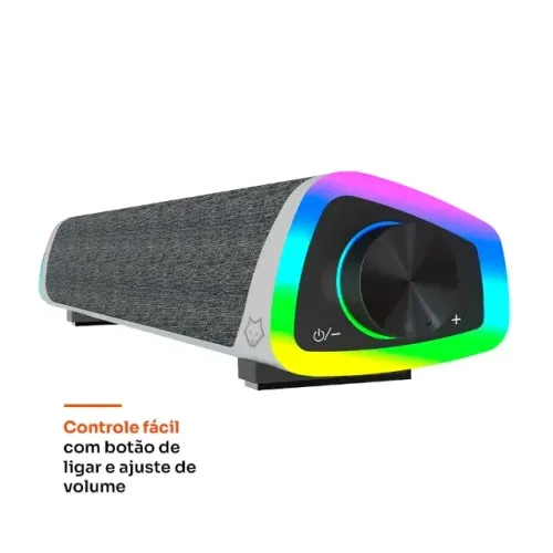 Soundbar Caixa de Som PC Bluetooth RGB Computador Tv Televisão Controle de Som Potente 12W
