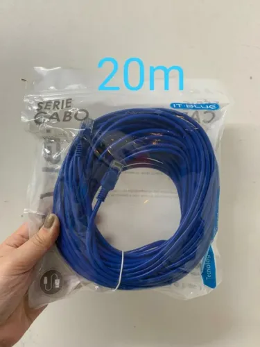 Cabo de rede 20m Cat 5, entregamos, ac. cartões e Pix