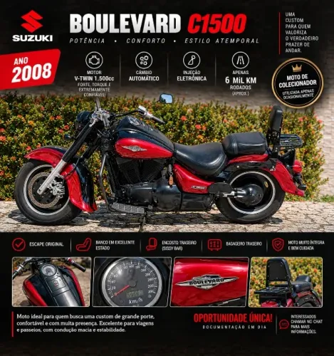 Suzuki Boulevard C1500 - 2008 - Moto de colecionador