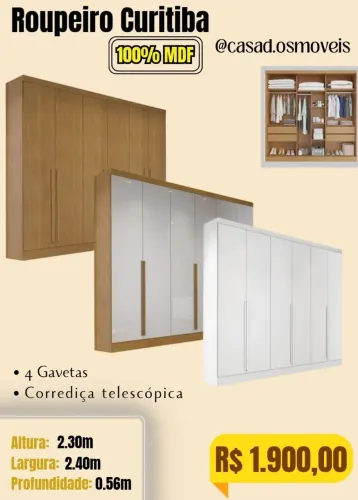 Guarda roupa Curitiba R$1.900