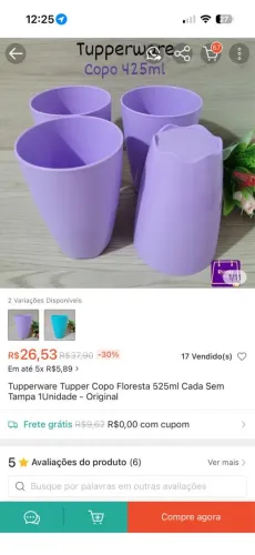 Copo Tuppeware 535 ML 